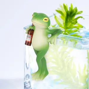 5.1 x 2.4'' Garden Frog Ornament Resin Frog Statue Frog Sculptures Yard Décor