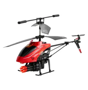 RC Helicopter 2.4GHz Remote Control Helicopter for Kids - 3.5 Channel Airplane with Shooting Mode, Altitude Hold, One-Key Takeoff/Landing & LED Lights Red