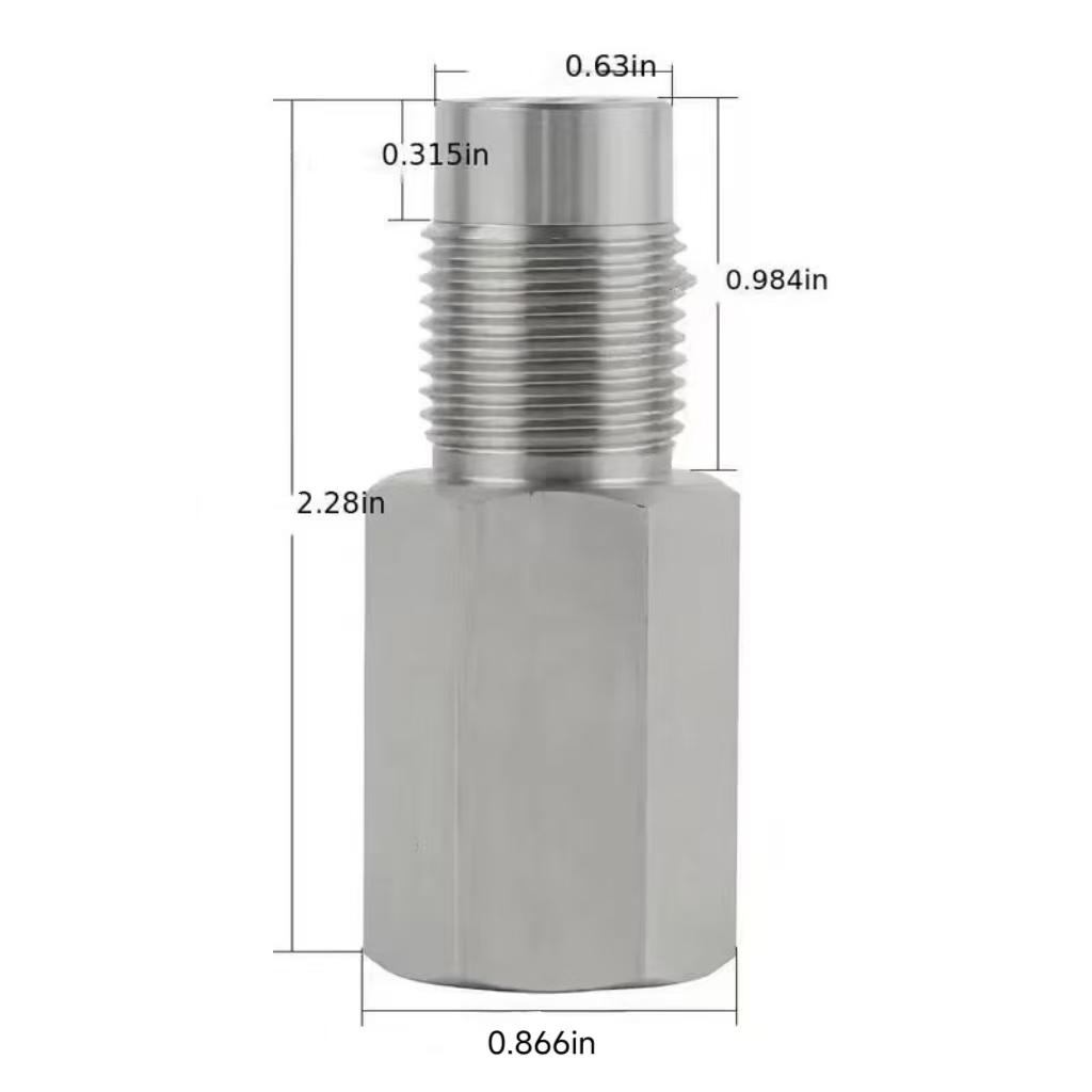 Car Engine Malfunction Light Fixer, Universal O2 Oxygen Sensor Adapter Connector, High-Quality Small Catalytic Decoder with Filter Element for Most Vehicles