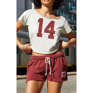 John Galt Women's Burgundy Rosa Sweat Shorts