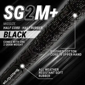 SwitchGrips SG2M+  Midsize Half Rubber / Half Corded  Swing Grips