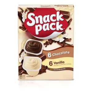 Snack Pack Chocolate and Vanilla Pudding Cups Family Pack, Lunchbox Snack, 12 Count (Pack of 1)