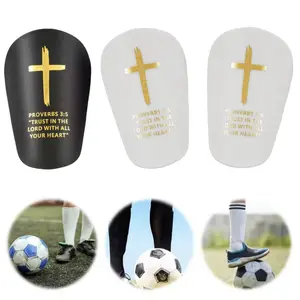 Mini Football Shin Guards Cross Pattern, Unisex Thick Sports Protection Gear, Durable Anti-Collision, Fits Calf, Football Accessories, All Seasons