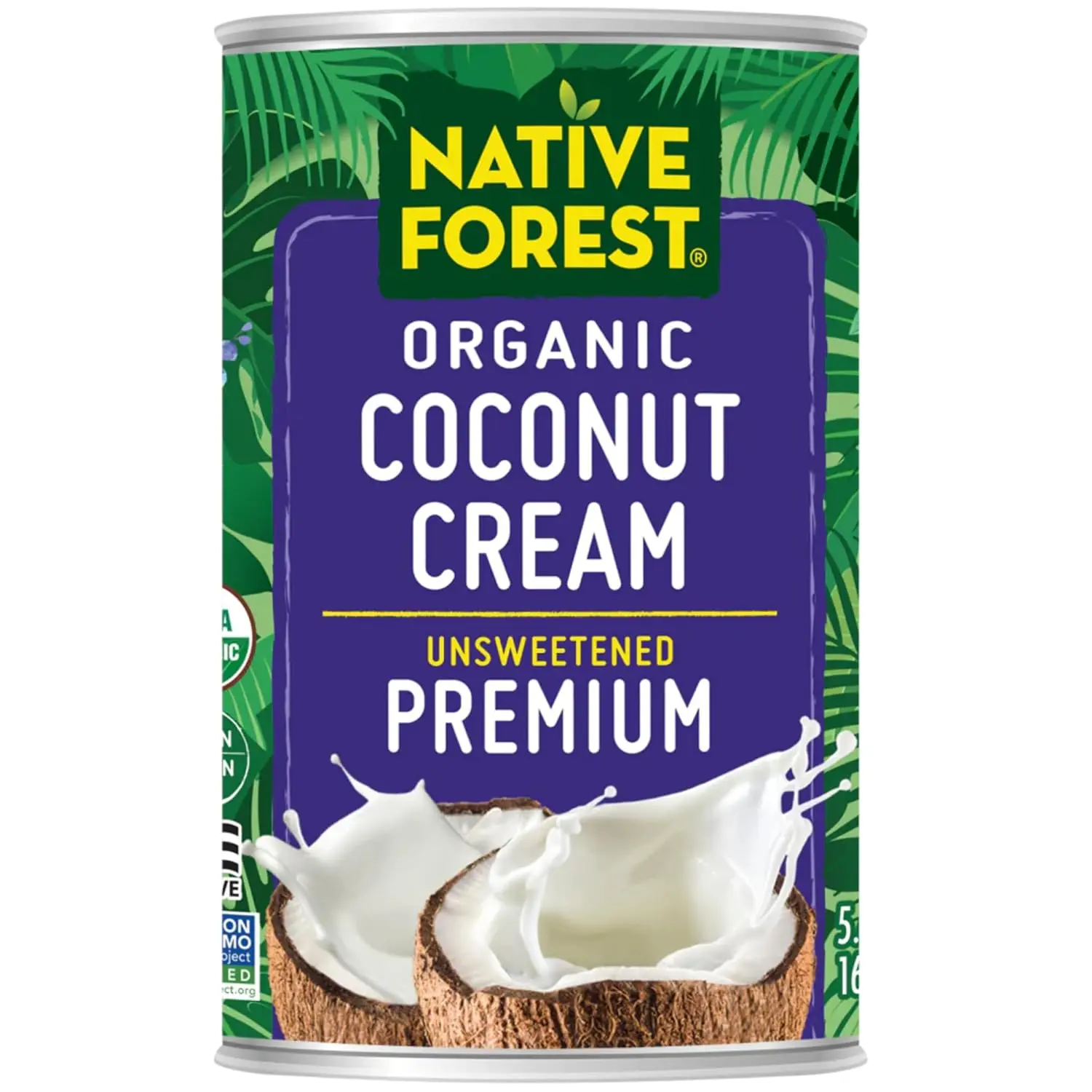 Native Forest Organic Unsweetened Premium Coconut Cream â€“ Canned Coconut Cream, Heavy Cream, Coconut Whipped Cream, Dairy Free, Non-GMO Project Verified, USDA Organic â€“ 5.4 Fl Oz