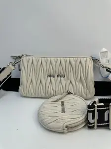 Pre-owned miumiu lambskin Crossbody Bags Miu Miu Matelassé YS1649【Z】