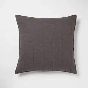 Threshold Pillow Sham Cotton-Linen Blend OEKO-TEX Space Dyed, Dark Gray, Euro