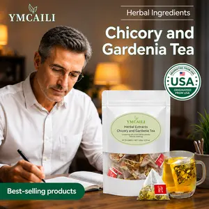 Chicory & Gardenia Cooling Herbal Tea | Refreshing Flower Tea with Chrysanthemum & Orange Peel | Caffeine Free Daily Wellness Tea Bags for Relaxing Tea Moments, 20 Bags