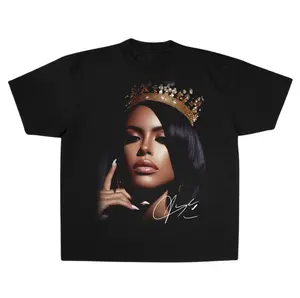 Comfort Colors Aaliyah Queen Vibe T-Shirt, Pop R&B Hip Hop Music Merch Shirt, Retro 90s Personalized Casual Unisex T-Shirt Womenswear Top