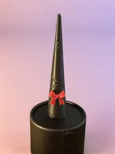 Ring Cone Black with red Bow 6 Inches Tall