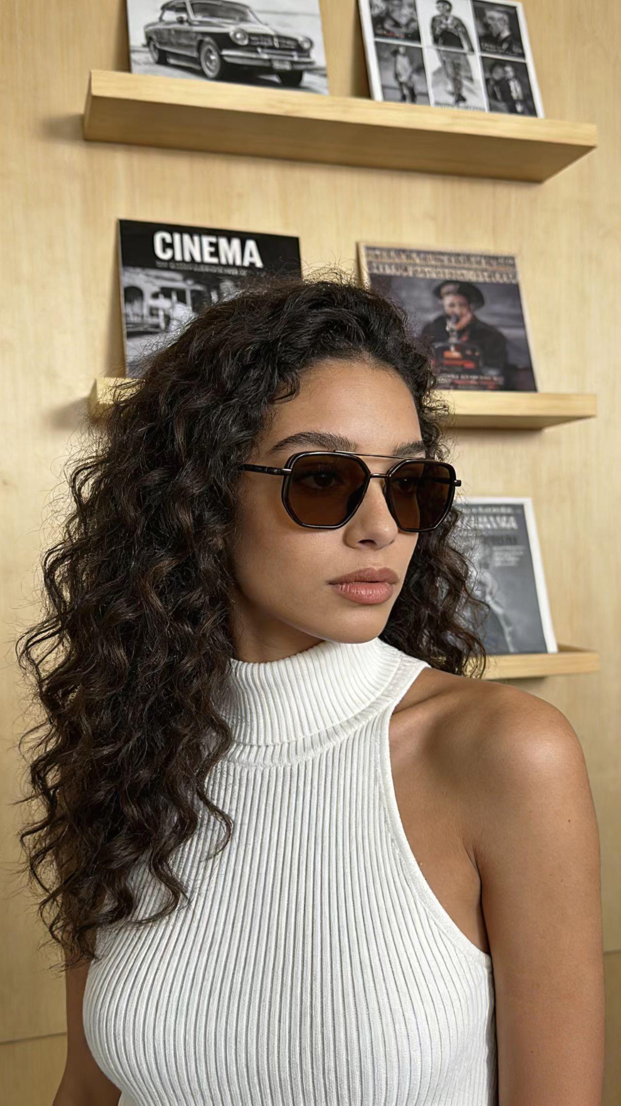 Sunglasses for Travel USE, Fashion Fall/Summer 2025 Geometric Frame Double Beam Sun Protection Glasse25 Trends, Travel Accessories,summer Outfits, summer Freshness, Vacation Outfits summer Outfits 2025