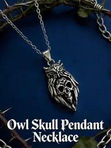 1pc Bold Majestic Vintage Wild Eagle & Owl Alloy Pendant Necklace - Unique Stylish Trendy Jewelry, Accessory for Daily Wear, Outdoor Adventures, Wildlife Gatherings, Birthdays, Parties & Animal/Outdoor Enthusiast Gifts