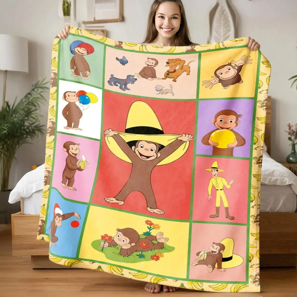 Sprunki Kids Soft Flannel Throw Blanket, Lightweight Warm All Season Decor Throw, Match Cooling Blankets Pillows Couch Cover Picnic Blanket Bed Accessories, Sofa Home Office Travel Birthday Christmas Holiday Gift