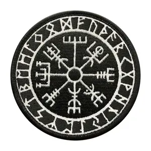 Reflective Viking Compass Vegvisir Tactical Hook Patch (REF1)
