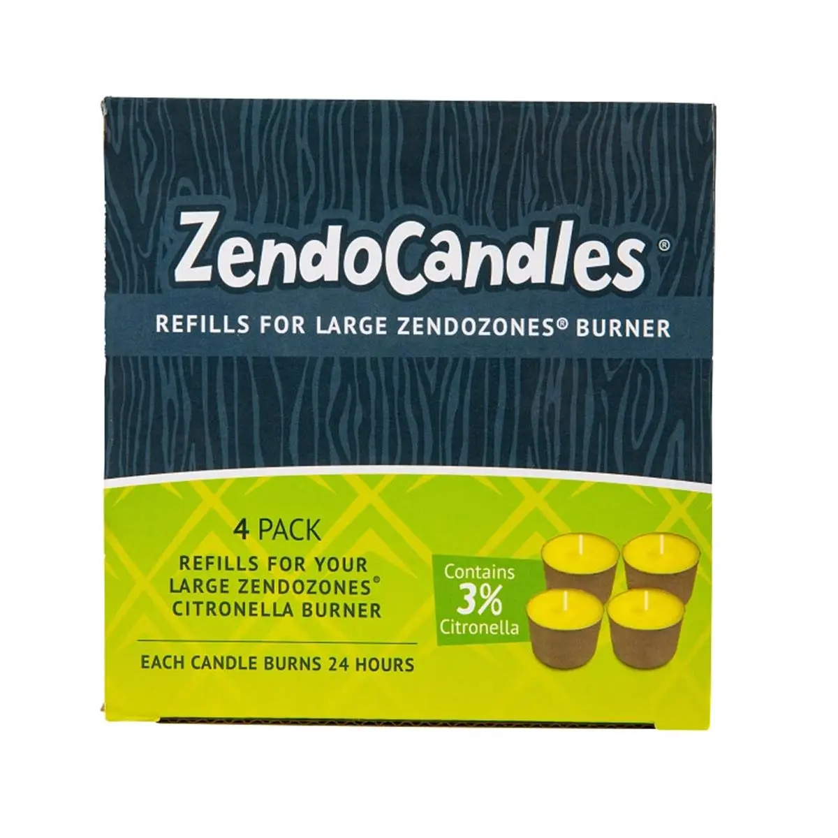 Citronella Citro Refill Candle - Set of 4 - Pack of 12 - Large