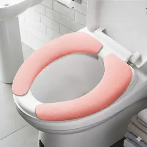 Waterproof Non-Slip toilet Seat Cover, Self-Adhesive Mold-Resistant Pad, thick warm Washable Liner, Removable Residue-free installation, Machine Washable Cushion for home and dorm, soft comfort anti-skid mat