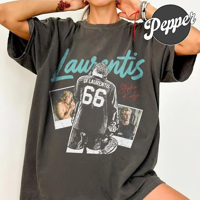 Men's Dean Di Laurentis #66 Classic Graphic Short Sleeve Soft Top - Vintage Comfort Colors Cotton Fabric, Relaxed Loose Fit Menswear T-Shirt, Shortsleeve, Relaxed Fit, Casual, Ring-Spun, Graphic Print, Tshirt, Baggy, Chinese New Year, Preppy Basic, Short,