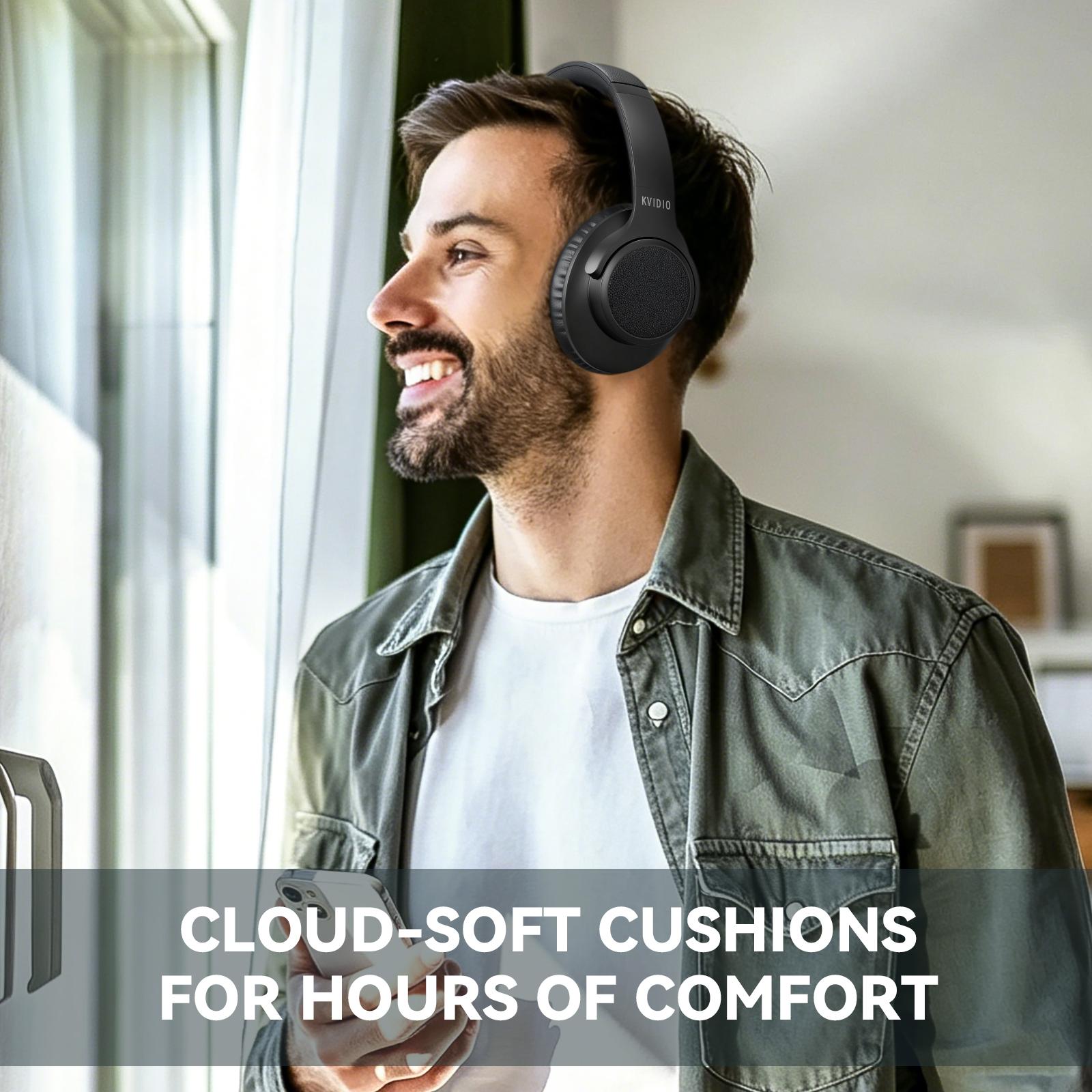 #TikTokShopBackToSchool  Bluetooth Headphones Wireless Over Ear, Up to 65 Hours Playtime, Hi-Fi Stereo Audio, Lightweight Foldable Design with Mic