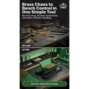 RCBS style brass case trimming catcher, collet style. RCBS style brass case trimming catcher, collet style.