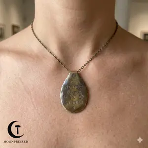 "Si ardes nada te quema" Brass Spoon Necklace