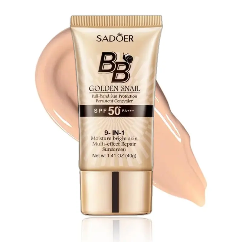 High-coverage waterproof snail BB cream - matte finish, long-lasting hydration and oil control, creates a natural makeup look, light and non-greasy, perfect for makeup beginners, an ideal gift for Mother's Day, Christmas, and Valentine's Day.