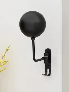 180° Motorcycle Helmet Rack, Wall-Mounted Metal Helmet Holder with 2 Hooks, Helmet Stand for Motorcycles, Bike Helmets, Outerwear Hats