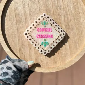 Cowgirl Crossing Western Bling Freshie Handmade Aroma Beads with Hand-Painted Details and Subtle Sparkle for Car Room or Small Spaces