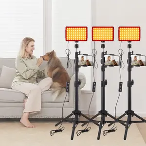 3 Packs LED 9-Color Filter Studio Streaming Lights Photography Video Lighting Kit Photo Lights For Video Recording Photography Camera Photo Game Stream Filming Computer Conference Shooting