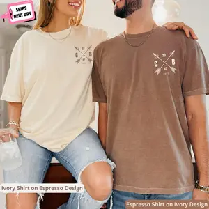 Comfort Colors Custom Couple Relationship Date Shirt: Matching Personalized Wedding Anniversary Engagement Valentine's Day Gift
