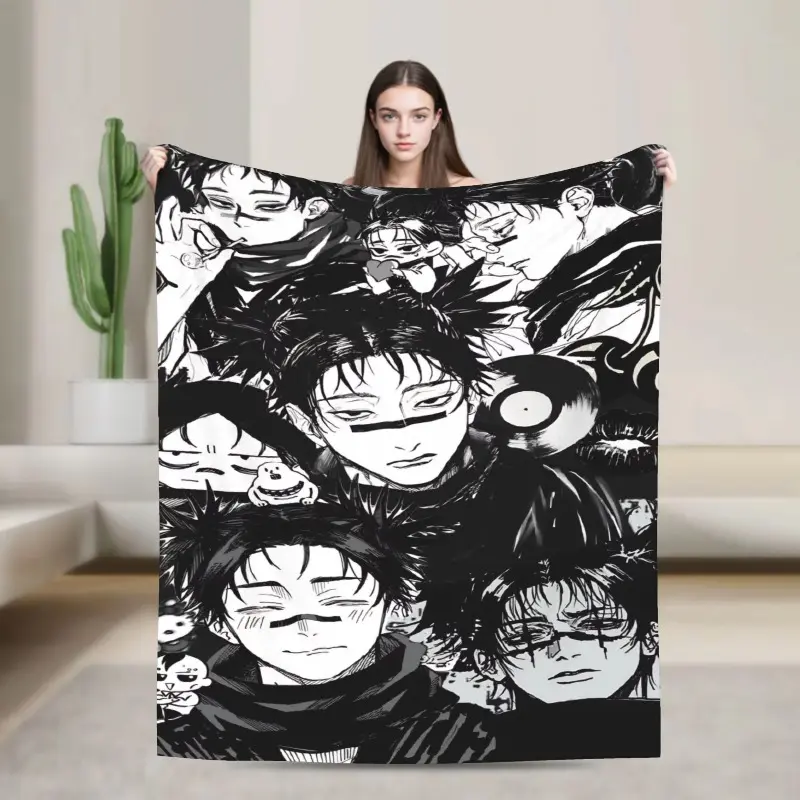 Jujutsu Kaisen Choso Anime Plush Throw Blanket - Warm Bedding Throw for Spring, Autumn Use