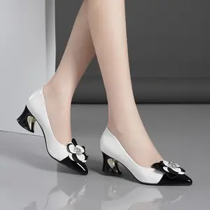 Featherlight Air Rhinestone Floral Heels 2025 with Crystal-Embellished Block Design - Fashionable Shoes for Wedding Guests and Cocktail Parties - Girl Women Classy Stylish Heeled Elegant Footwear