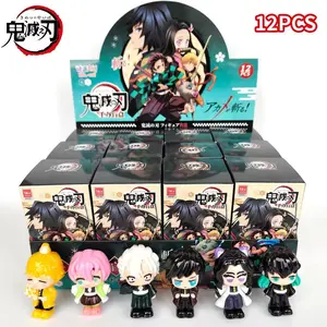 Demon Slayer Kimetsu no Yaiba 12-Piece Mystery Action Figure Playset, Collectible Toys for Hobbies Enthusiasts