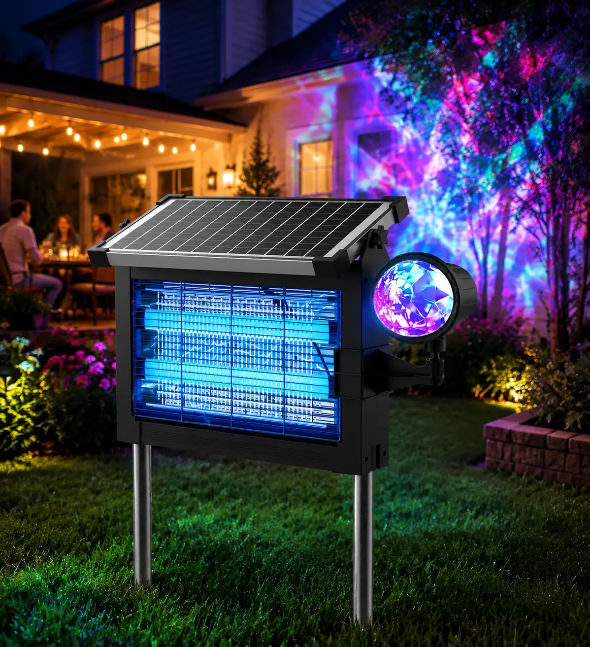 Solar Bug Zapper Outdoor,  Mosquito Zapper , Waterproof Portable Fly Zapper, Rechargeable Electric Mosquito Zapper, Cordless Fly Insect Mosquitos Trap for Patio Yard Home Garden Camping