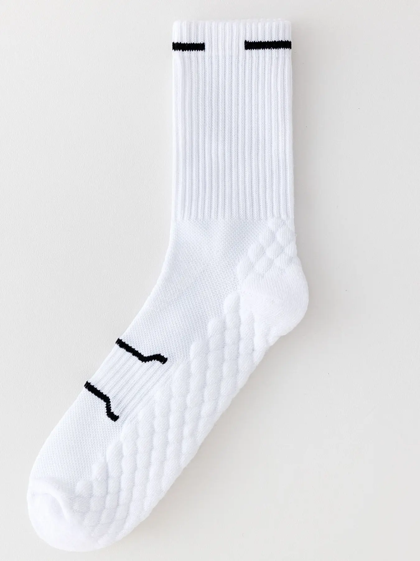 Men's Comfortable Mid-Calf Socks, Anti-Odor Sweat-Wicking Sports Towel Bottom Long Socks, Running Basketball Marathon