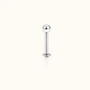 Ball Straight Barbell Flat Internally Threaded Lip Body Piercing Jewelry