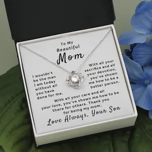 Gift For Mom From Son - You've Shown Me Love Knot Necklace 7QK