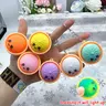 Cute Dumpling Fidget Keychain - Wear-resist PVC Food-shaped Charm, Stress Relief Fidget Toy, Purse Keychain, Women's Accessory, Party Bag Gift Stuffer, Keychain For Purse