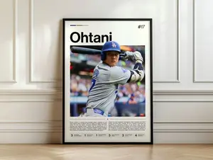 Ohtani Poster, Baseball Print, Sports Artwork
