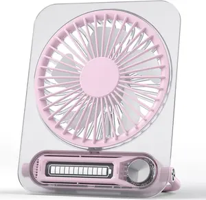 KinYiLO Portable USB Rechargeable Battery Operated Fan, Max 13H Runtime,3000mAh 180° Tilt Folding Adjustable Cooling Personal Fan with Power Display, Cordless Fan Handheld Fan 3 Speeds Table Fan for Desktop, Home, Travel