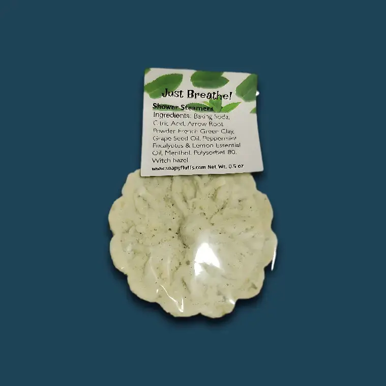 Just Breathe Shower Steamer - Sinus Relief Eucalyptus & Mint Aromatherapy
