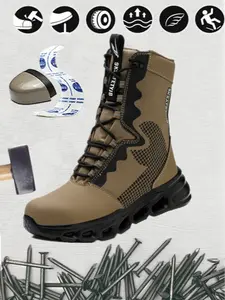 Men Women Safety Shoes Steel Toe Protection Anti-Impact Puncture Resistant Comfort Shock Absorption Breathable Sole Size 38-47