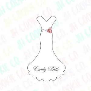 Emily Beth Wedding Dress Cookie Cutter