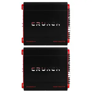 Crunch 4 Channel 1000 Watt Amp A/B Class Car Stereo Amplifier (2 Pack)