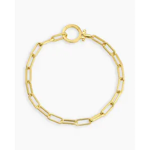 gorjana – Parker Bracelet – 18K Gold-Plated Paperclip Chain – Timeless & Layer-Friendly Jewelry – Elegant Everyday Statement