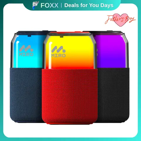 P1 Party Miro Soda Can Speaker – LED, TWS, 10Hr Playtime, Compact & Portable, Ideal for Parties, Travel, Outdoor Fun & Daily Use, Reliable Sound, Perfect Gift for Music Lovers & Holidays, Complimentary Shipping Audio Bluetooth