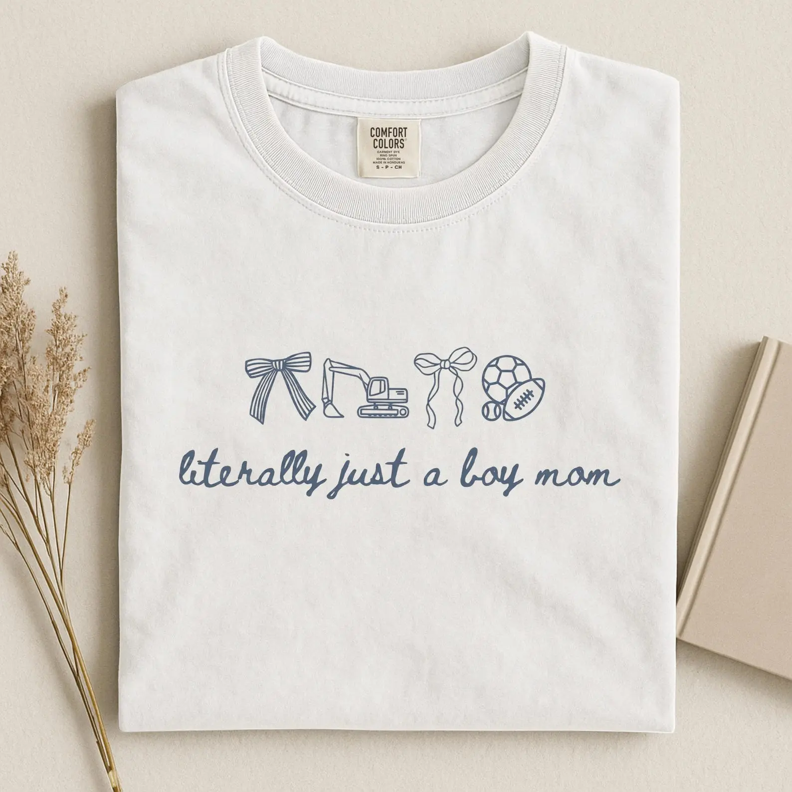 Coquette Literally Just a Boy Mom Shirt, Boy Mama Shirt, Mom Life Shirt, Mother's Day Shirt