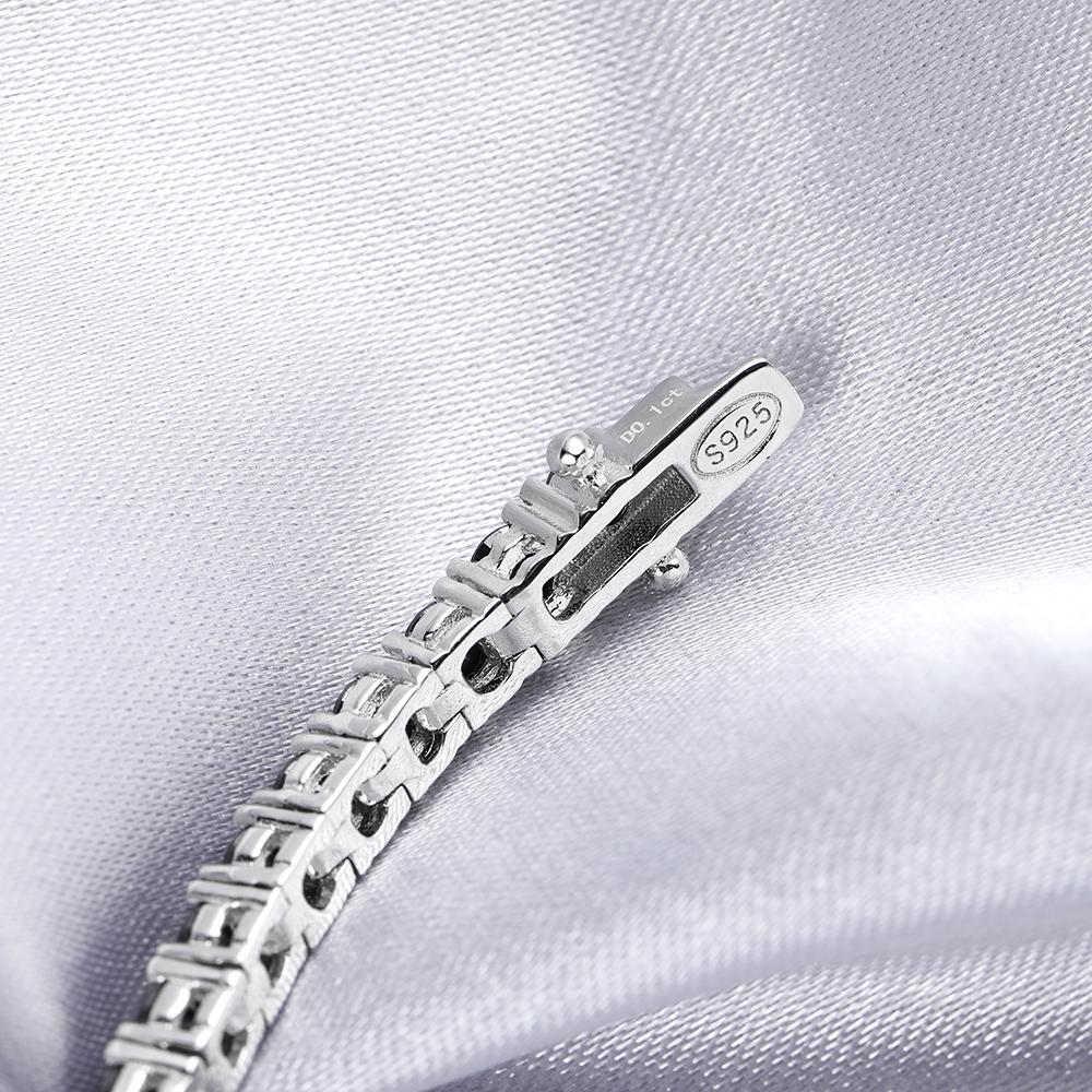 EWYA GRA Certified Full 3/4/5/6.5MM Black Moissanite Tennis Bracelet for Men Women S925 Silver Plated 18K Black Gold Bracelets