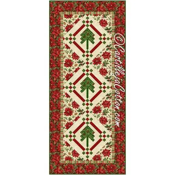 Pattern Christmas Tree Runner Pattern by CastillejaCotton.com