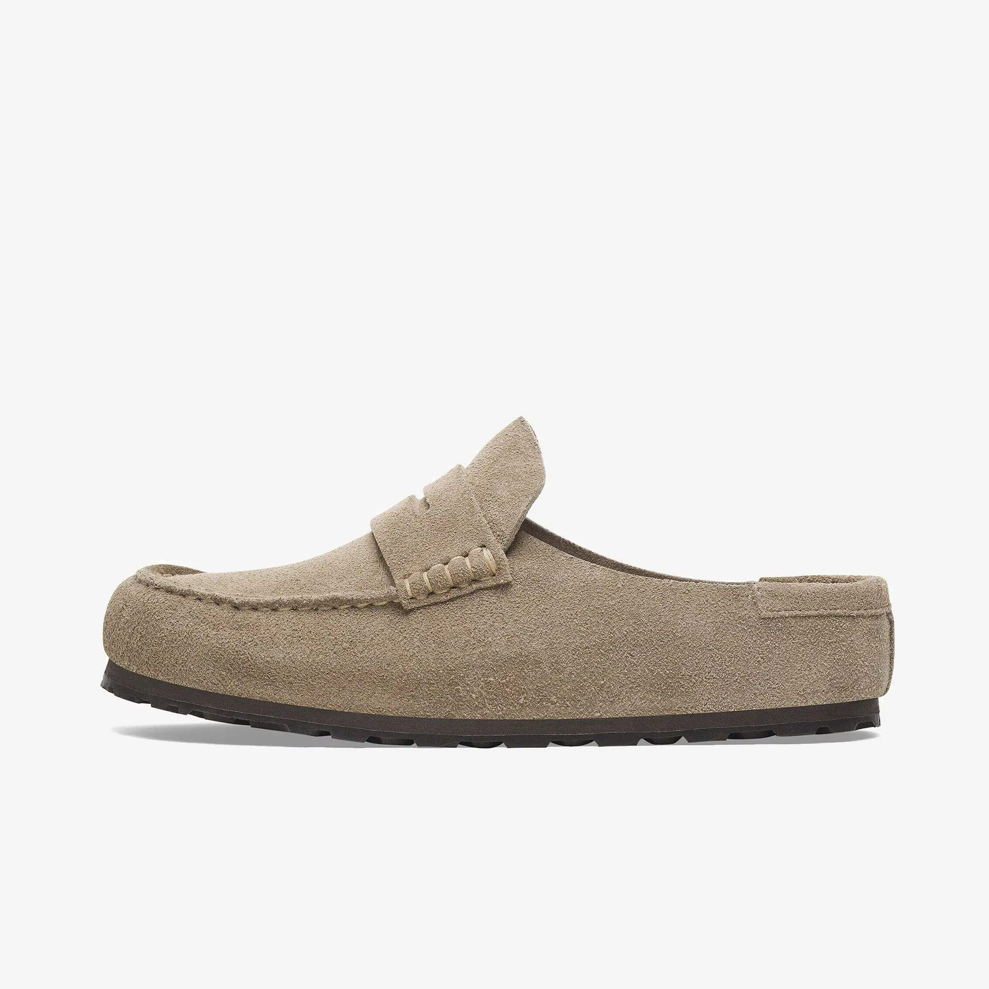 Birkenstock Naples Wrapped Suede Leather Taupe
