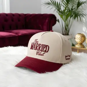 Women's Embroidered Hat Married Club Wedding Anniversary Gift - Crowned One - Just Married