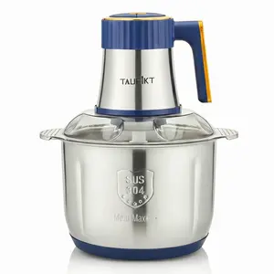 TAUFIKT Electric Food Processors, 5L Meat Grinder Vegetable Chopper with 6 Blades 5 Speed ​​for Processing Fruit/Meat/Nut, Powerful 500W Copper Motor summerwins